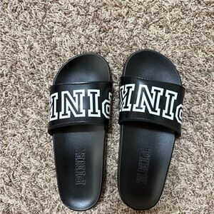 PINK Victoria's Secret Kids Slide Sandals - Black